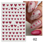 Black and White Love Flowers Line Art 3D Stickers Nail Decals Nail Art Accessories Butterfly Rose Nail Stickers Nail Sliders