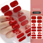 16/22 Tips Semi Cured Gel Nail Stickers for UV Lamp Designer Adhesive Nail Gel Wraps DIY Long-lasting  Nail Decoration