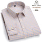 Men's Social Shirts Long Sleeve 100%Pure Cotton Oxford Buttoned Plaid Formal Male Casual Clothes Oversized Shirt Plus Size S-7XL