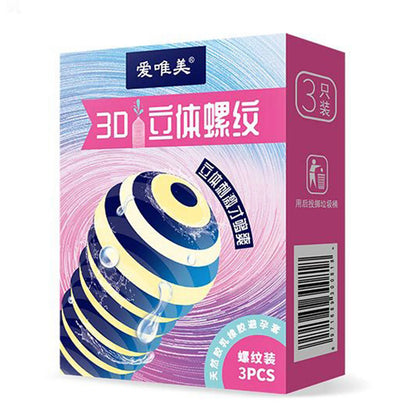 3Pcs Condoms Natural Latex Rubber Large Grain Condom Intimate Sex Toy Products