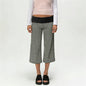 Women Fold Over Waist Gaucho Pants Low Rise Cropped Wide Leg Capri Pants Summer Foldover Culottes Yoga Pants Pajama Bottoms