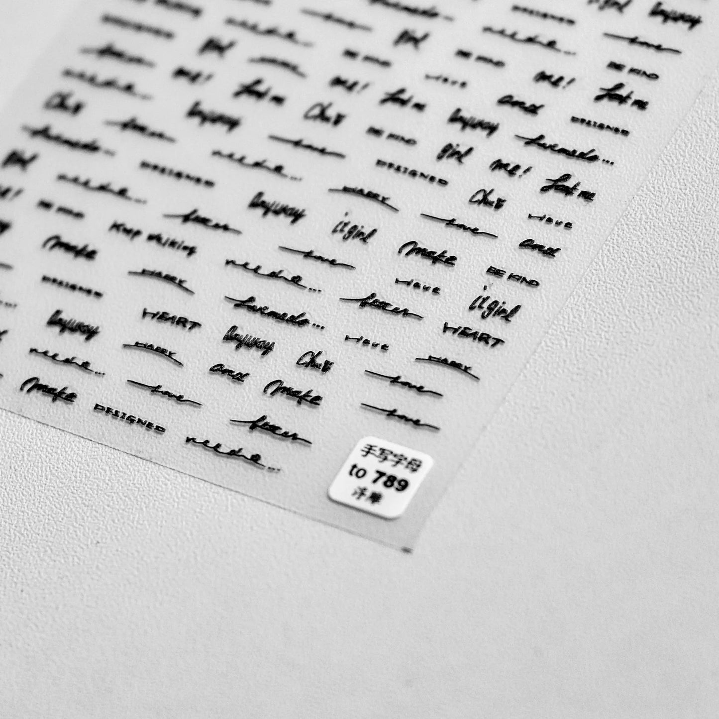 Self-adhesive Letters Nail Stickers 3D Nail Decorations	Black White English Letter Number For DIY French Nails Design Stickers