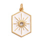 Sun Moon Star Space Celestial Compass Charm Pendant in Gold Colour , Jewelry Necklace Bracelet Making Supplies L93