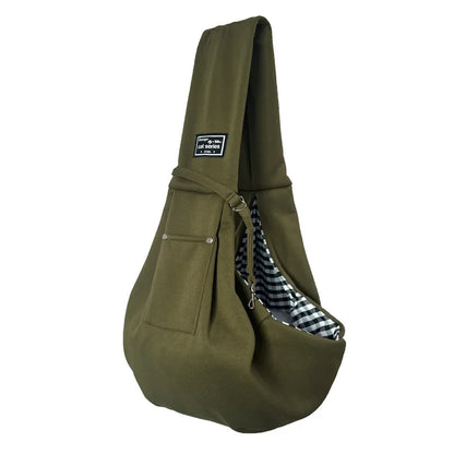 Breathable Pet Sling Carrier Bag for Cats Small Dogs Up to 7.5kg - Portable Single Shoulder Travel Pet Carrier