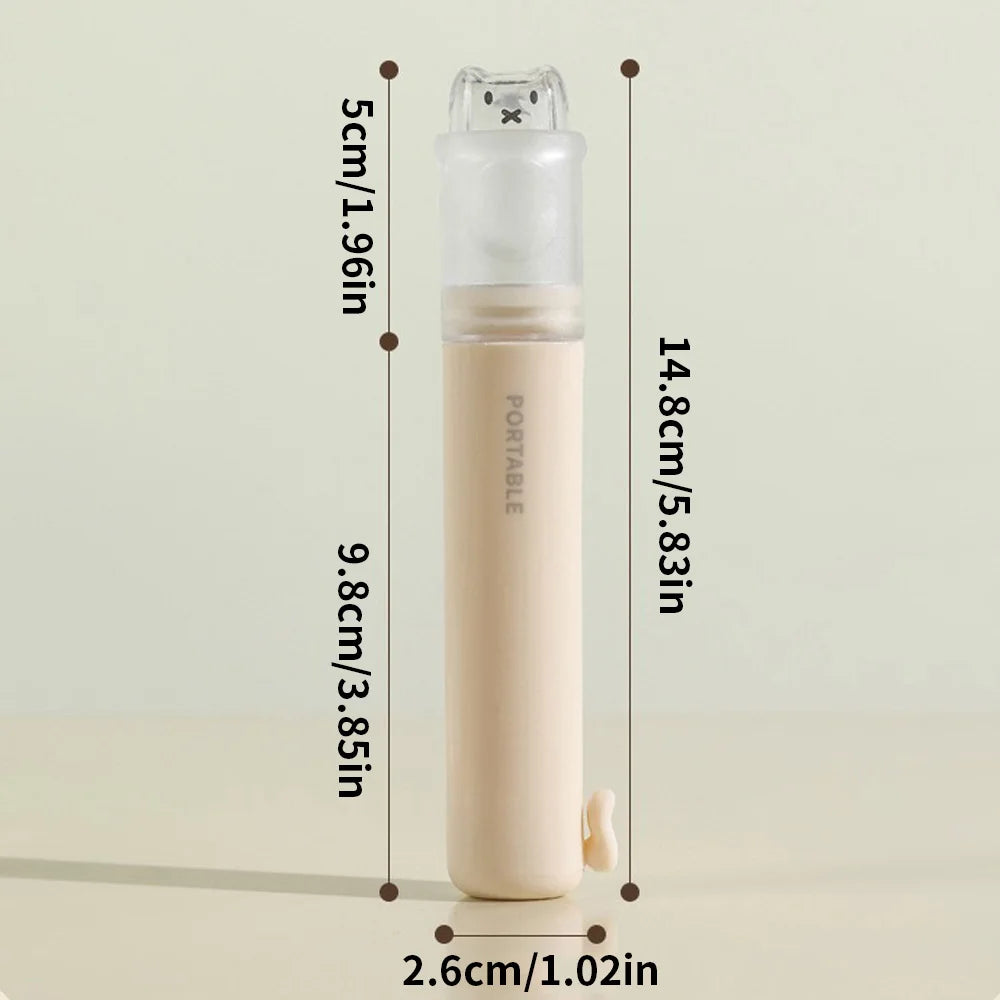 Foldable 2-in-1 Toothbrush Set with Toothpaste Storage - Compact Essential for Business Travel
