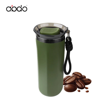 Vacuum Insulated Coffee Travle Mug Stainless Steel Thermo Bottle Cup Thermal Tumbler With Carrying Ring Flask for Hot Cold Drink