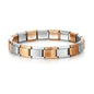 GEMOSA 9mm Width Italian Charm Bracelet Fashion Stainless Steel Bangle Elastic Link Chain High Quality Factory DIY