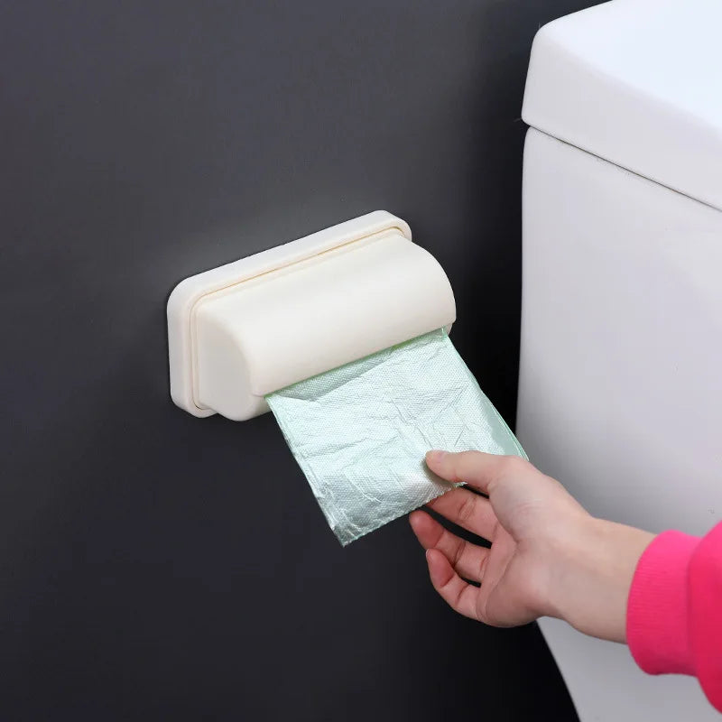 Garbage Bag Storage Box Cling Film Container Wall Mounted Trash Bags Holder Kitchen Plastic Bags Dispenser Bathroom Organization