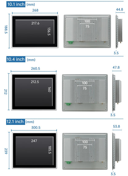 15-23.8 Inch Industrial Touch Screen Panel Pc Aluminum Case Embedded Front Ip65 All In One Industrial Panel Pc