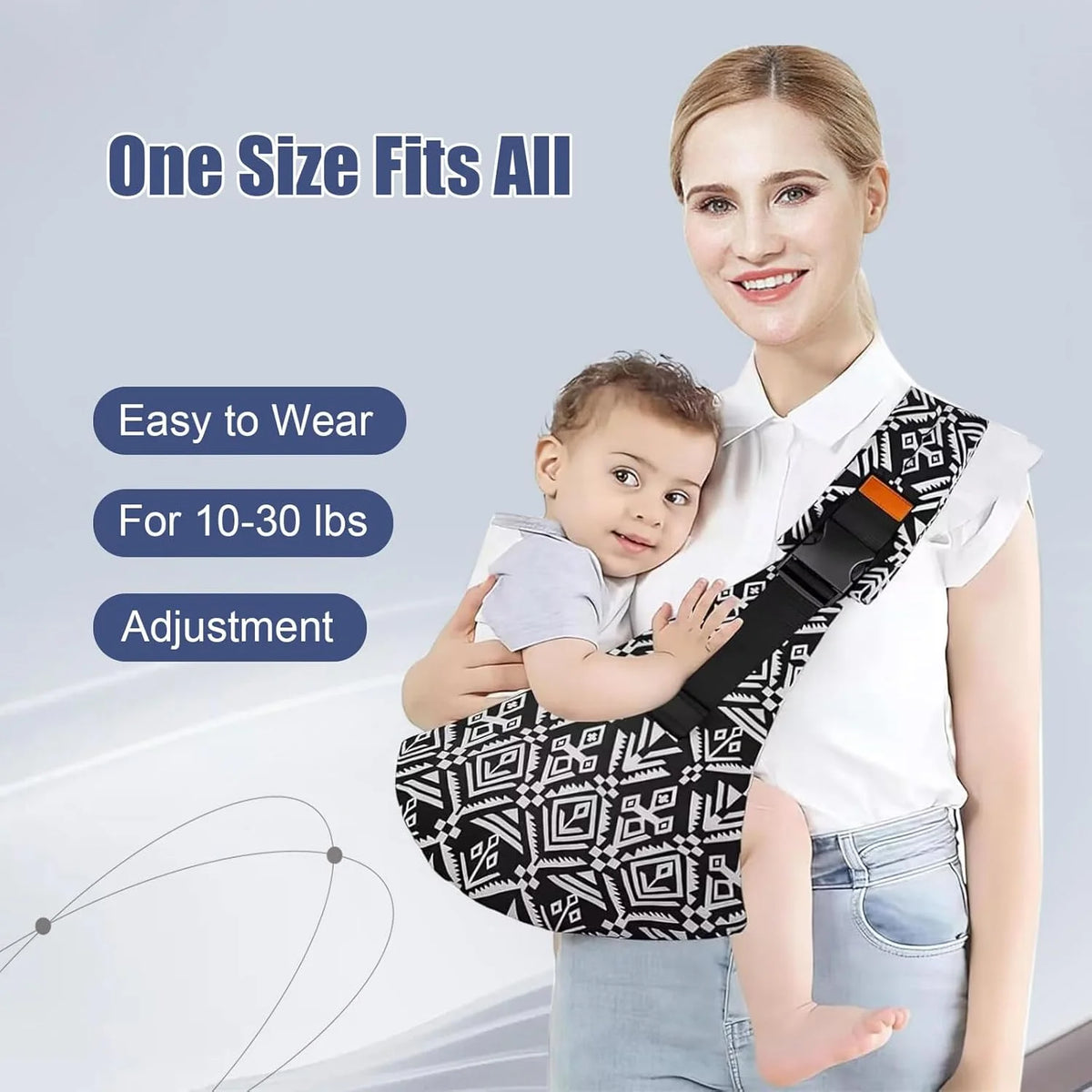 Baby Sling Carrier,Baby Sling,Toddler Carrier,Adjustable and Non-Slip Hip Seat Carriers Carrying 10-30 lbs