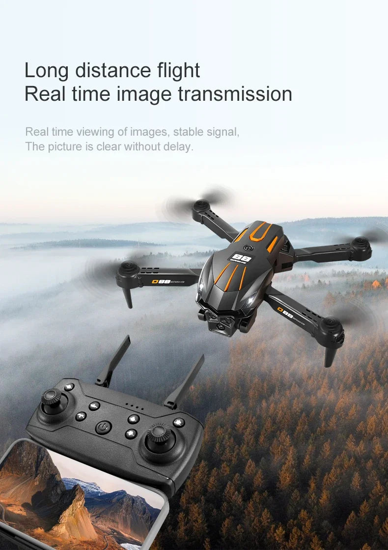 Lenovo D88 Drone 8K Aerial HD Dual Camera Photography Optical Flow Hovering Gesture Shooting Folding Brushless Power GPS Drone