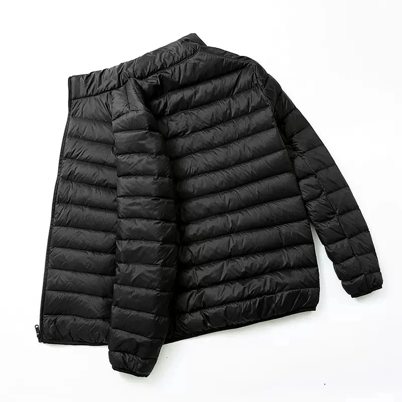 Men's All-Season Ultra Lightweight Packable Down Jacket Water and Wind-Resistant Breathable Coat Big Size Men Hoodies Jackets