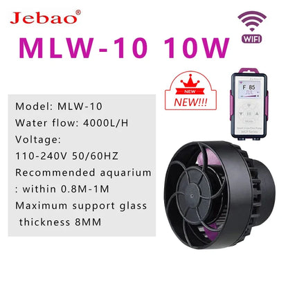 New Jebao Marine Aquarium Wireless Wave Maker MLW-5 MLW-10 ALW-20 SW RW Wave Pump with WiFi LCD Display Controller wave pump
