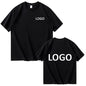 European Size 100% Pure Cotton Custom Men's T-Shirt Front and Back Logo Text Photos, Summer Breathable Short Sleeved Top2025