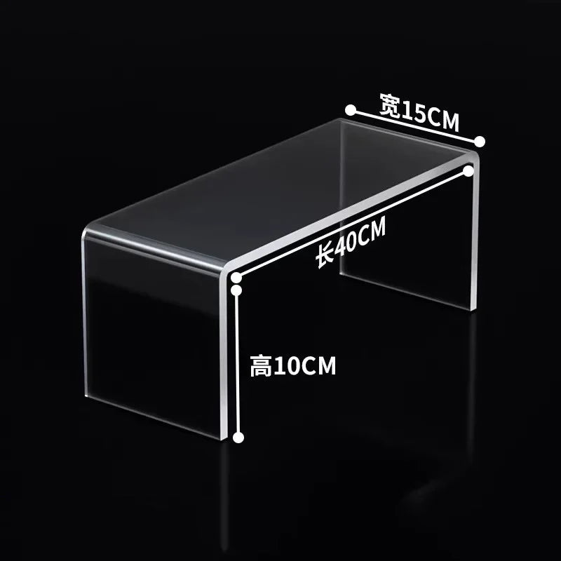 5mm Thick Acrylic Clear Storage Rack Desktop Display Cosmetics Storage Table Elevated Partition Board Toy Perfume Storage Rack