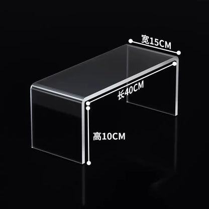 5mm Thick Acrylic Clear Storage Rack Desktop Display Cosmetics Storage Table Elevated Partition Board Toy Perfume Storage Rack