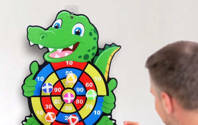 Animals Dart Board Games for Kids Montessori Target Sports Game Toys with 2 Sticky Balls Educational Games for Children Boy Girl