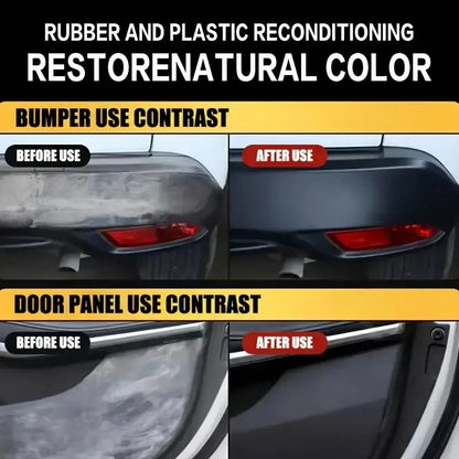Car Plastic & Interior Refurbishing Cream - Nano coating Dashboard Wax ,Black lustrous refurbishing paste for Restoration Care