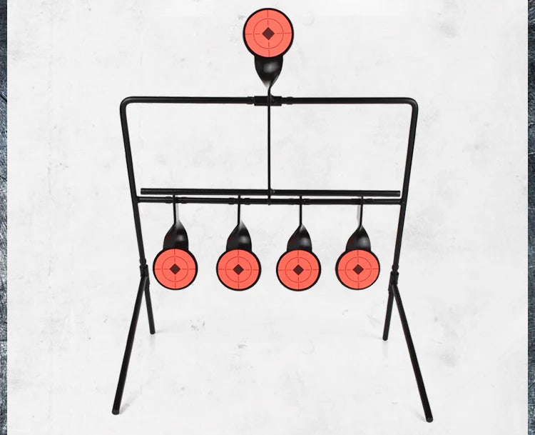 zlangsports Rotating Metal Target Stand 4+1 Shooting Training Iron Targets for Airsoft, Air Rifle, Air Pistol