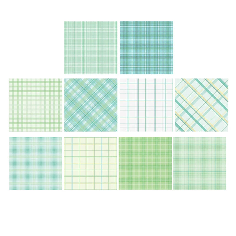 200Sheets Grid Pad Paper  8*8cm Aesthetic Non-Adhesive Plaid Design for Journaling, Planners & Study Notes, Stylish School-Style