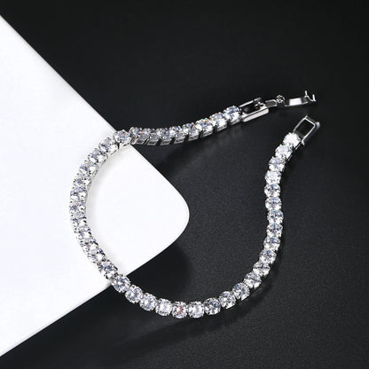 Hip Hop Iced Out 3/4/5mm Crystal Tennis Bracelet for Men Homme Trendy Punk Zirconia Men's Chain on The Hand Streetwear Jewelry