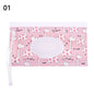 Cute EVA Baby Wet Wipe Pouch Wipes Holder Case Flip Cover Snap-Strap Reusable Refillable Wet Wipe Bag Outdoor Home Tissue Box