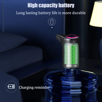 Electric Water Pump, Automatic Intelligent Household Bottled Purified Water Dispenser, USB Charging, Wireless Water Pump