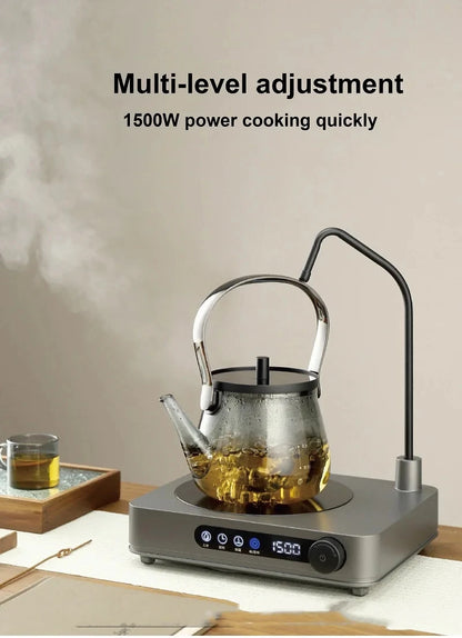 1500W Electric Ceramic Stove Timing Tea Maker Automatic Water Supply Induction Cook Water Pumping Kung Fu Tea Stove Water Boiler