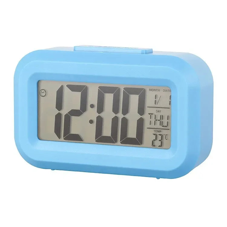 Led Digital Alarm Clock with Light Sensor, Luminous Display, Snooze, Mute, Calendar, Backlight, Always-On Desktop Table Clock