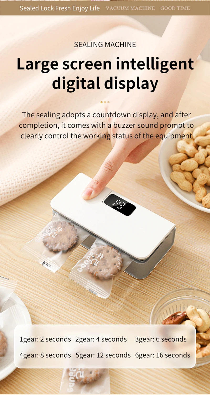 Mini Heat Bag Sealing Machine Plastic Bag Sealer Handheld Thermal Plastic Food Bag Sealing Portable Food Packaging Heat Sealer