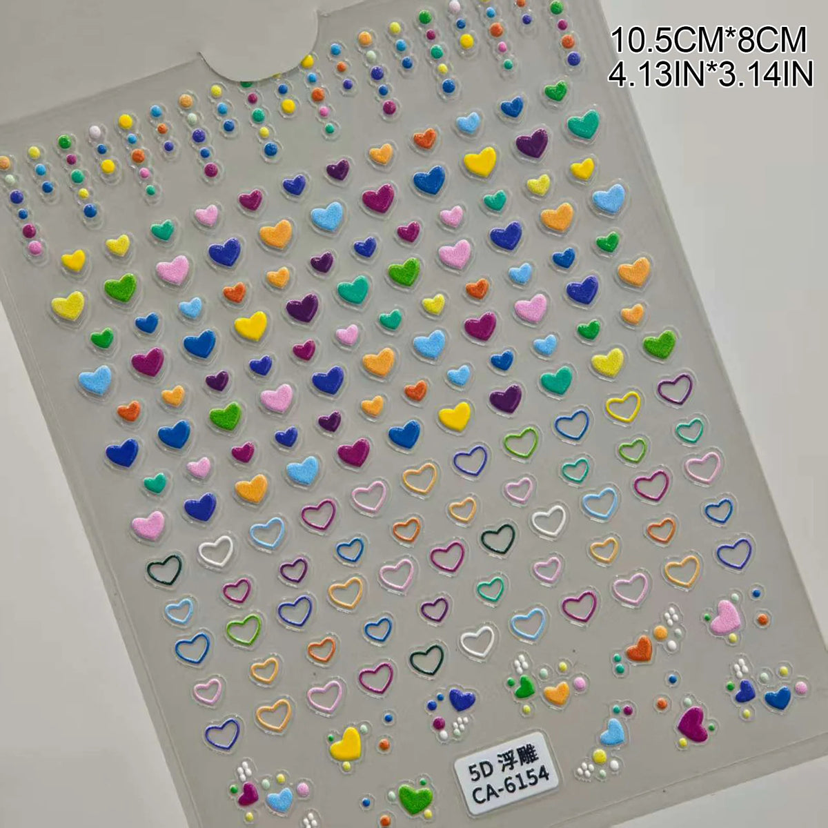 3D Embossed Nail Stickers - Cute Hollow Bear Heart Flower Decals Self-Adhesive Nail Art Sticker for Women Girls DIY Manicure