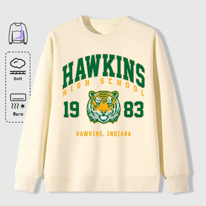 Hawkins 1983 Mighty Tiger Pullover For Men Autumn Oversize Long Sleeve Casual All-Match Clothing Unisex O-Neck Fashion Retro Top