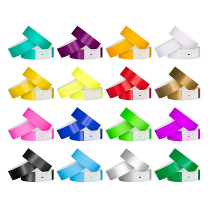 100Pcs Synthetic Paper Wristbands Disposable Waterproof Wrist Strap Event Identification Bracelets Removable Wristband Tape