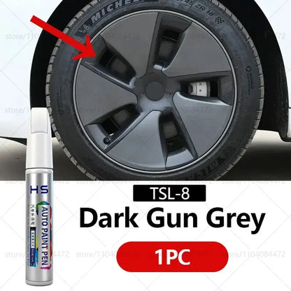 For Tesla Model 3 Y X S Scratch Removal and Wheel Hub Touch Up Pen Paint Clear Coat To Enhance Gloss Pearl White Deepsea Blue