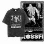 YG BODY BUILDING Printed Cotton Acid Washed Graphic Unisex T Shirt Cool CROSSFIT Streetwear Men Tshirts Big Size Tee for Men