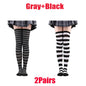 Color Striped Stockings Japanese Over Knee Socks Fashion Women Keep Warm Soks Sexy Slim Long Socks Hosiery JK Cosplay Lolita Y2k