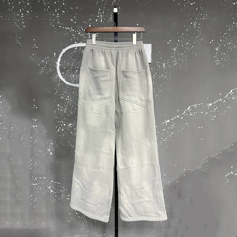 IEFB Washed Male Set Sweatshirt Sweatpants Splash-ink White Spray Dye Velvet Hoodies Autumn Spring New Trendy Male Wear 9W125