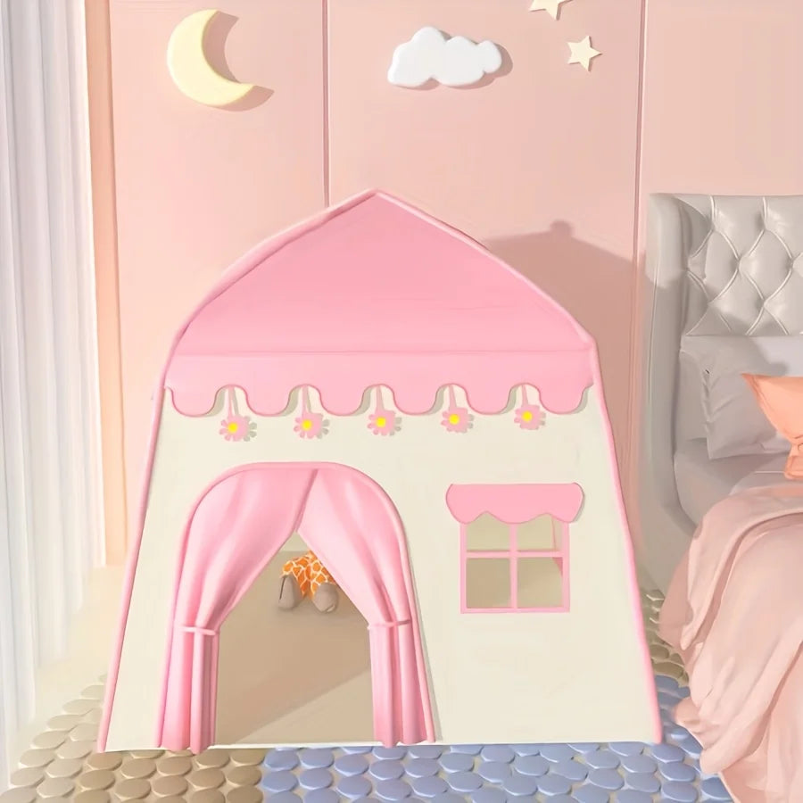 Large Pink Flower Princess Play Tent for Kids Perfect for Role-Playing and Dress-Up, Play Tent Playhouse Decor Durable Play Tent