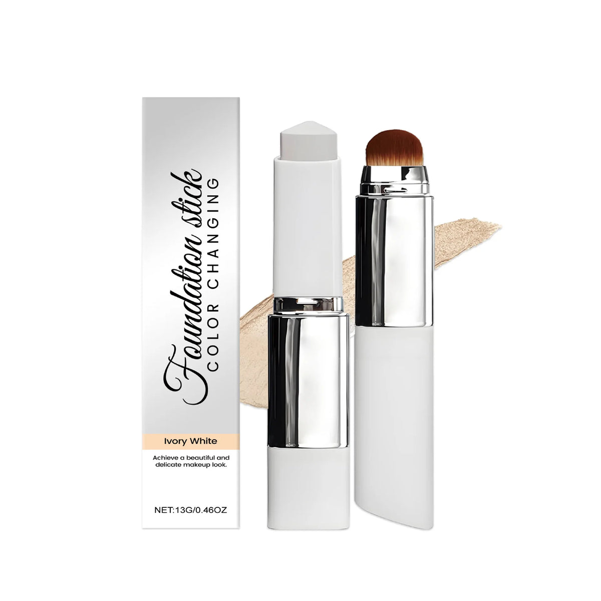 New 2-in-1 Color-Changing Foundation Stick Liquid Lightweight Moisturizing Brightening Foundation Color Changing For All Skin