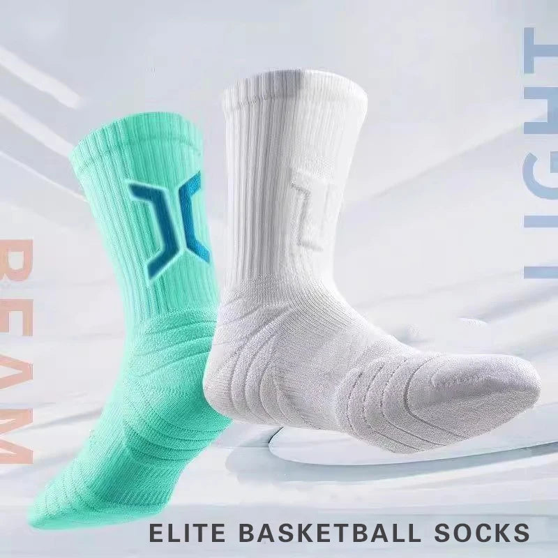 Men's Professional Basketball Training Elite Breathable Quick Drying Towel Bottom Wicking Sweat Sports Pressure Sock