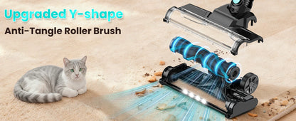 N3T Cordless Stick Vacuum 6 in 1 Handheld Vacuum Cleaner with LED Brush 40 Mins Runtime Self Standing for Pet Hair Hard Floor Carpet
