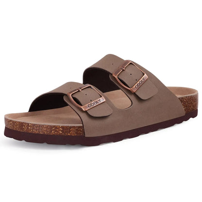 Shevalues Men's Suede Clogs Soft Leather Mules Men New Summer Men Cork Sandals Comfort Slip On Unisex Clogs With Arch Support