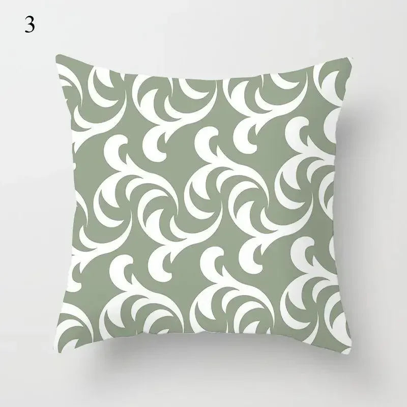 Mint Green Pillowcase Geometric Print Cushion Cover Sofa  Decorative throw pillow cushion covers40x40cm 50x50 45x45