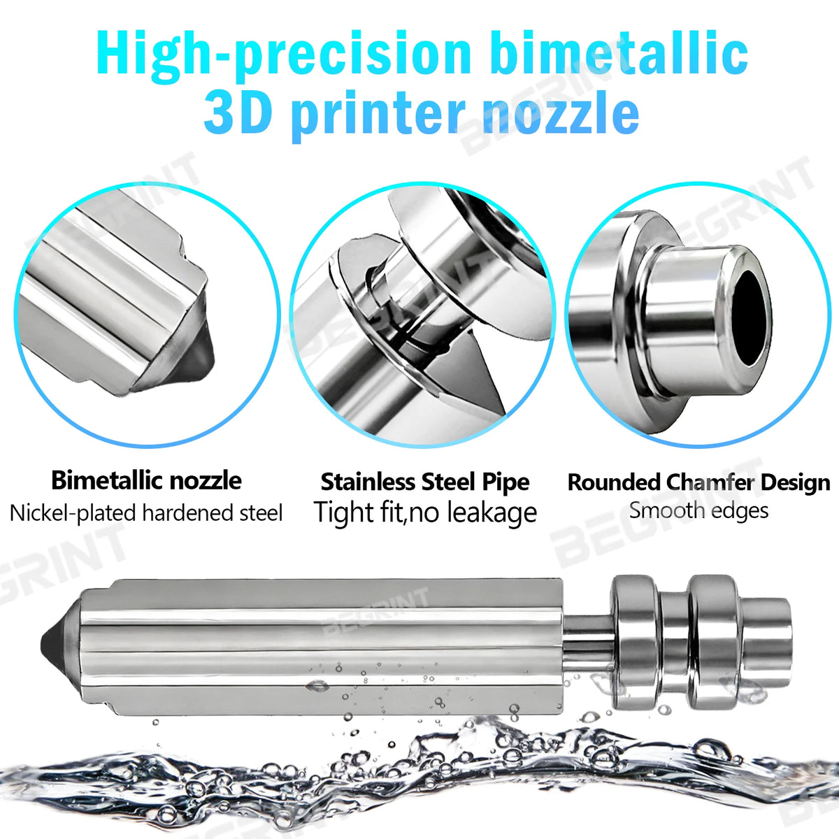 Upgrade Anycubic Kobra X Hotend Durability Bimetallic Nozzle For Anycubic Kobra X 0.2/0.4/0.6/0.8mm 3D Printers Accessories