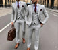 Men's 3 Piece Suit Yellow  Slim Fit Elegant Casual Business Office 3pcs