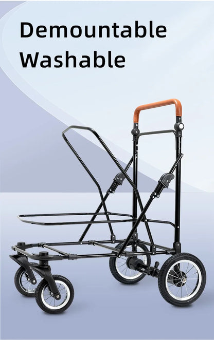 STLF(Ready to Ship) Manufacture Large Pet Stroller for Big Dog Safety Outdoor Walking Travel Foldable Trolley