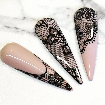 10 Rolls/Box White Black Lace Nail Art Foils Set Nail Transfer Sticker Paper DIY Manicure Nail Decoration Accessories