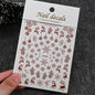 Winter Christmas Atmosphere Nail Stickers Snowman Snowflake Wapiti Self-adhesive High Quality Cute Nail Stickers Nail Art Deco