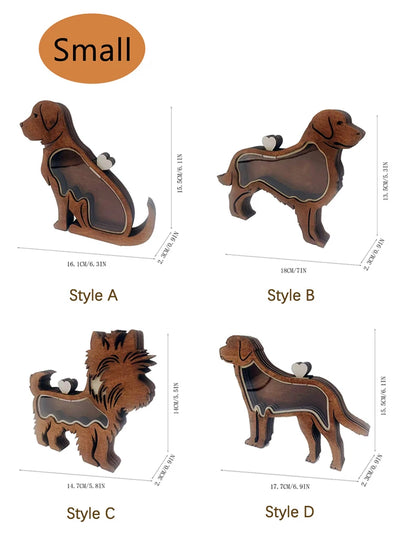Personalized Dog Hair Memorial Box Creative Custom Name Wooden Pet Hair Keepsake Container Pet Memorial Gift for Dog Owners