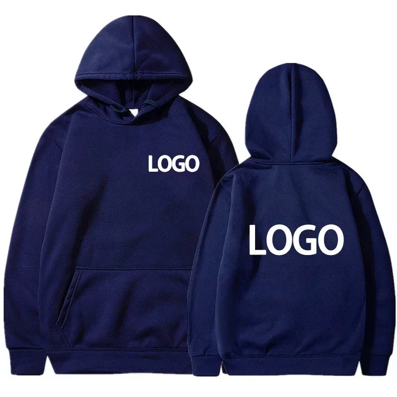 Men's and Women's Hooded Pullover, Customized Team Loose Casual Clothing, Fashionable and Personalized 100% Polyester,